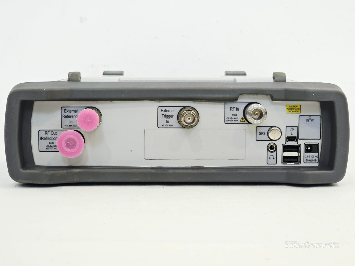 Anritsu S331E rear panel view of used handheld cable antenna analyser