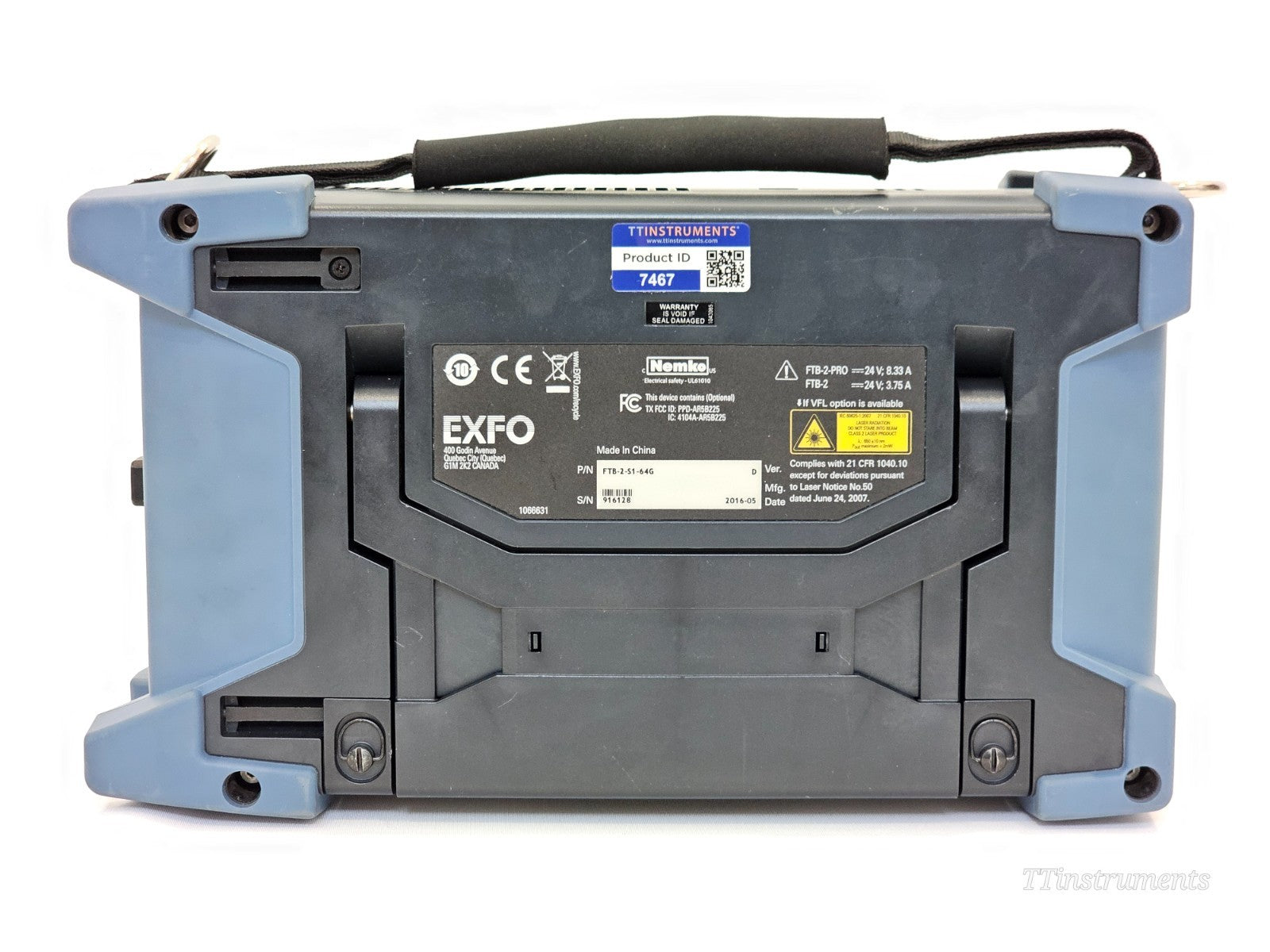 EXFO FTB-2 with FTB-7400E 1310/1550/1625 nm OTDR APC 42/41/41 dB FTB-7400-0234B