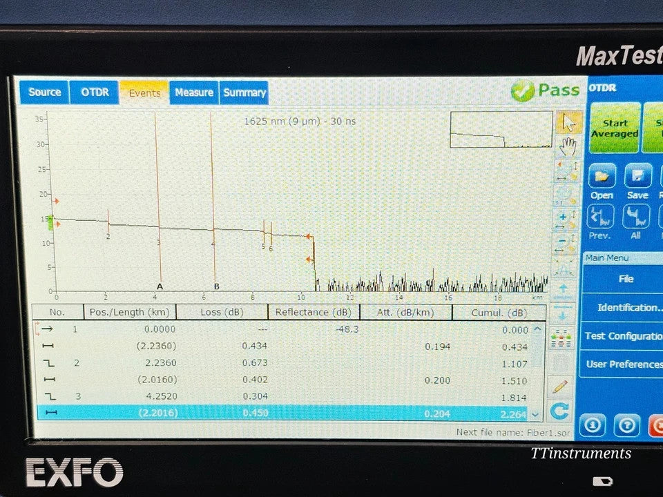 EXFO MAX-730C-SM2 OTDR 1310/1550 & 1625 nm LIVE with PM-MAX-2X APC-SC SM2 730C18