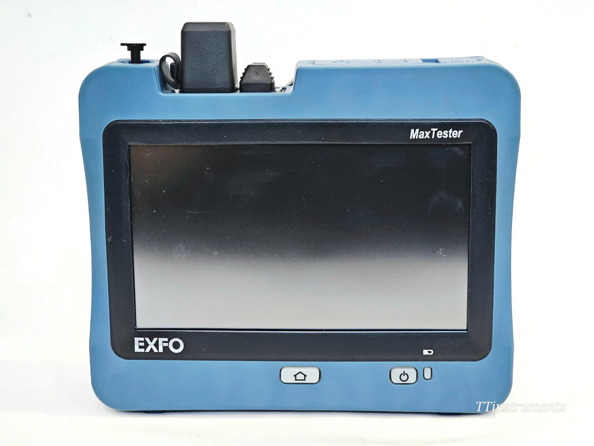 EXFO MAX-730C-SM2 OTDR side view showing port connections