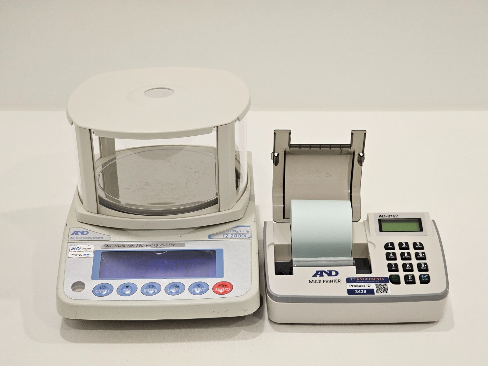 A&D SLS Lab Pro Precision Balance Scale FZ-2000i 2200g x 0.01g AD-8127 Printer