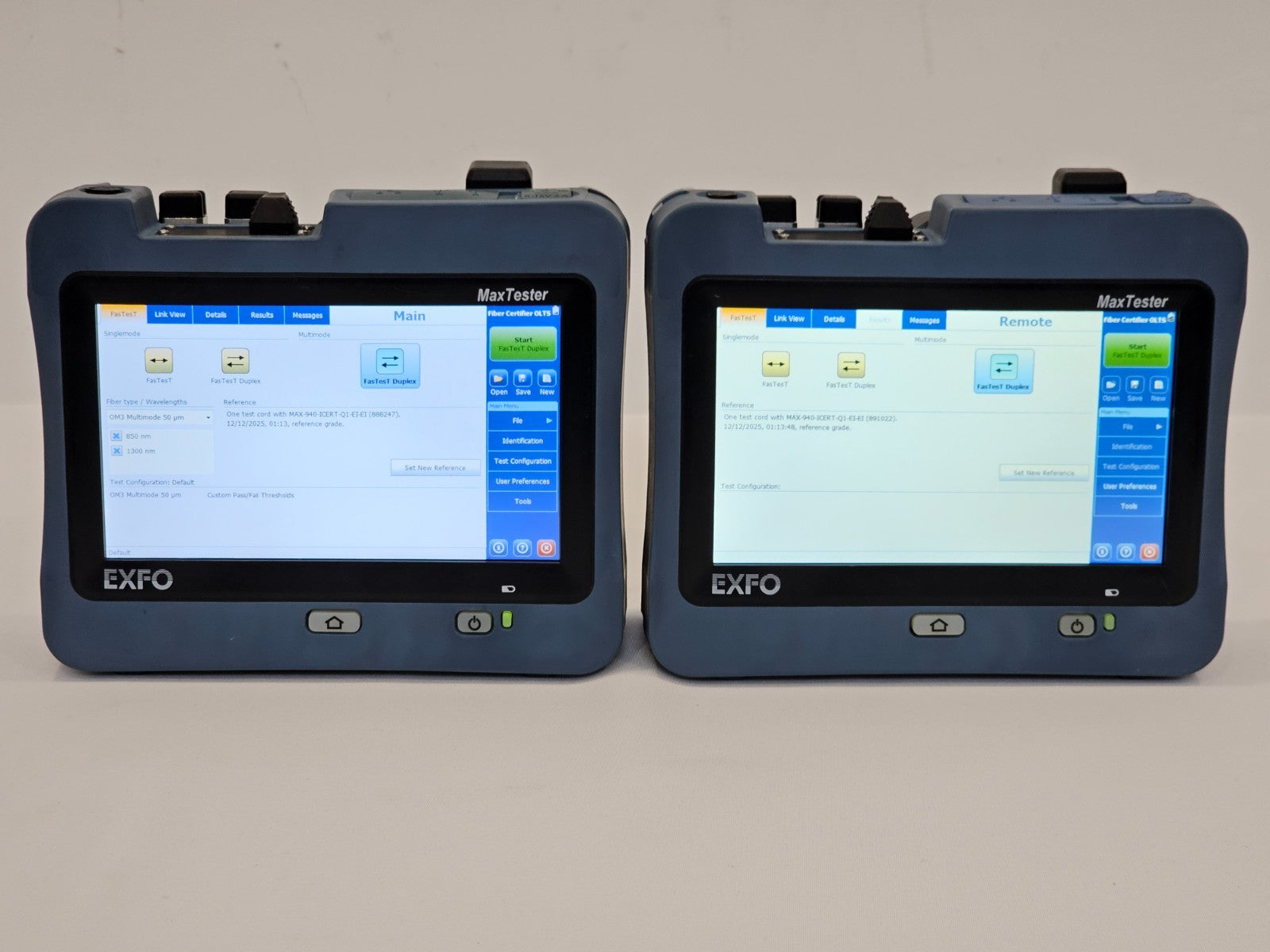 Calibrated EXFO OLTS MAX-940 ICERT QUAD 850/1300 1310/1550 SM MM Fiber Certifier