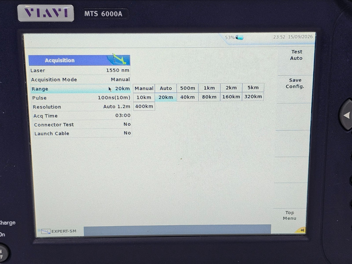 VIAVI MTS OTDR used unit alternative angle view