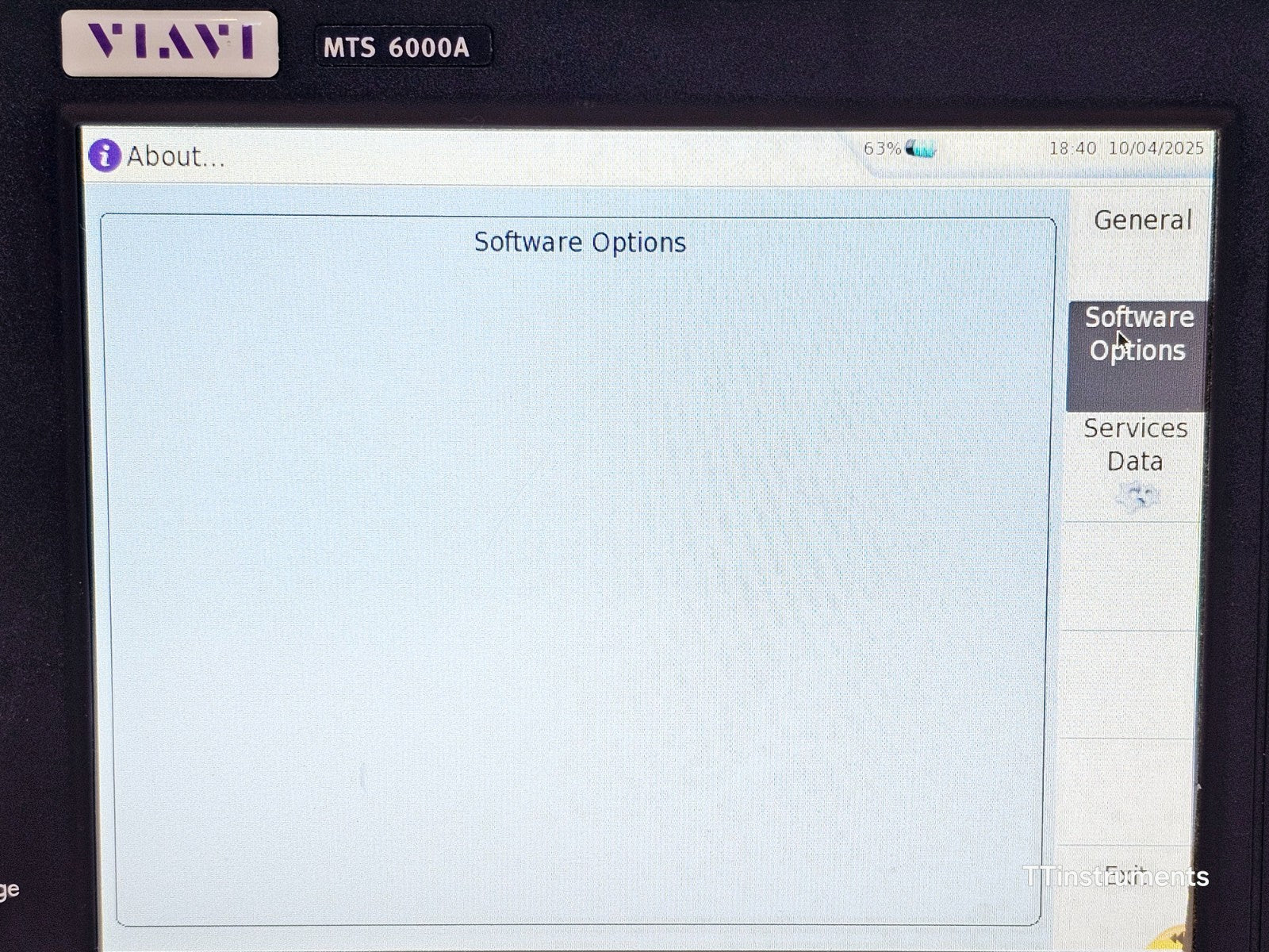 Viavi JDSU 6000A V2 Mainframe with 8138C-65 1310/1550/F1650 OTDR 47.5 dB 8138C65