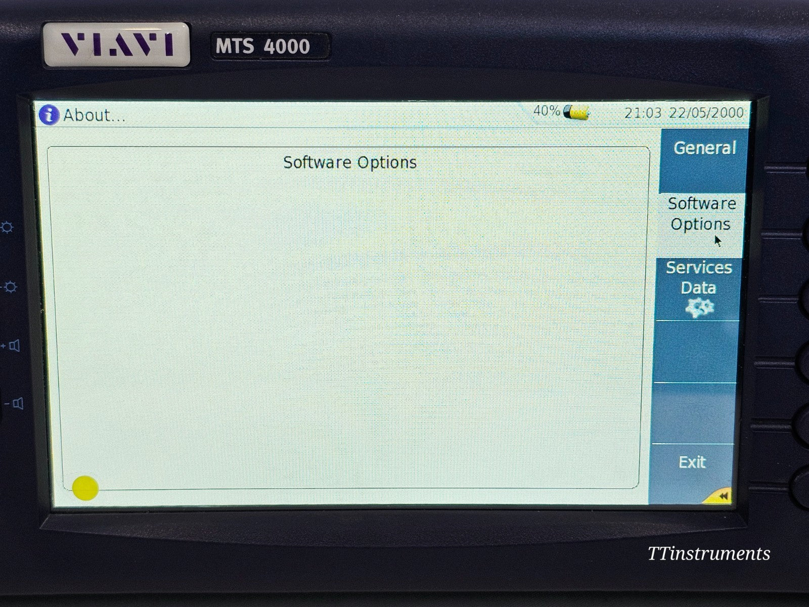 VIAVI MTS 4000 T-BERD OTDR 4126MA3 1310/1550nm SM Metro Access 43/41 dB15
