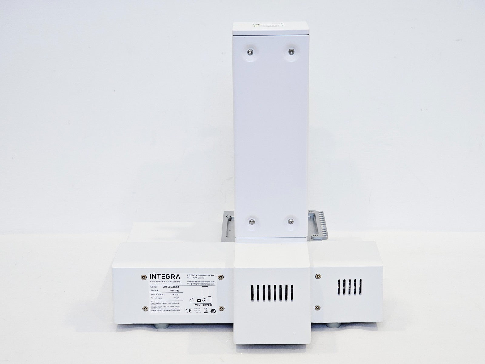 Integra Biosciences pipettor tip ejector and nozzle detail used lab equipment