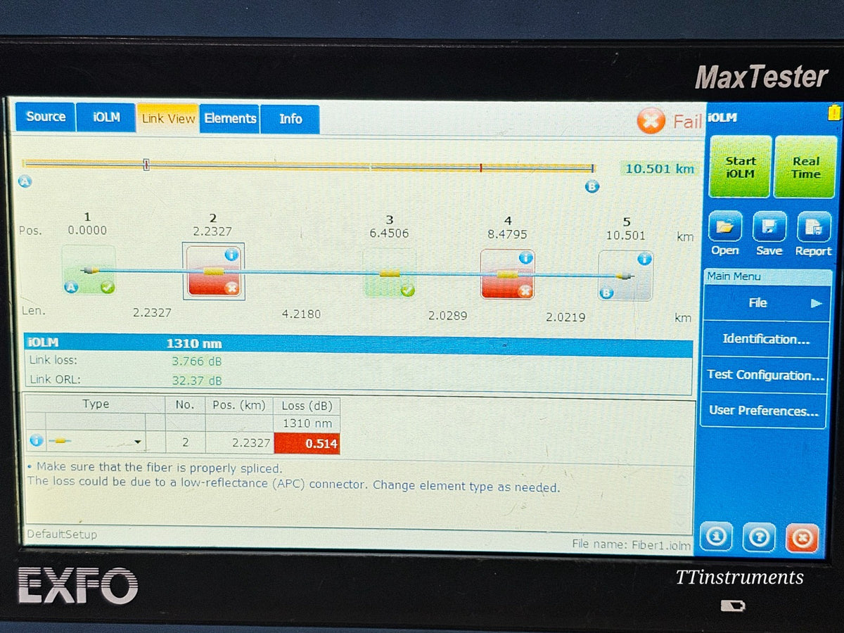 EXFO MAX-730C-SM8-EA MaxTester PON/Metro OTDR 1310/1550/1650nm iOLM IADV + PM16