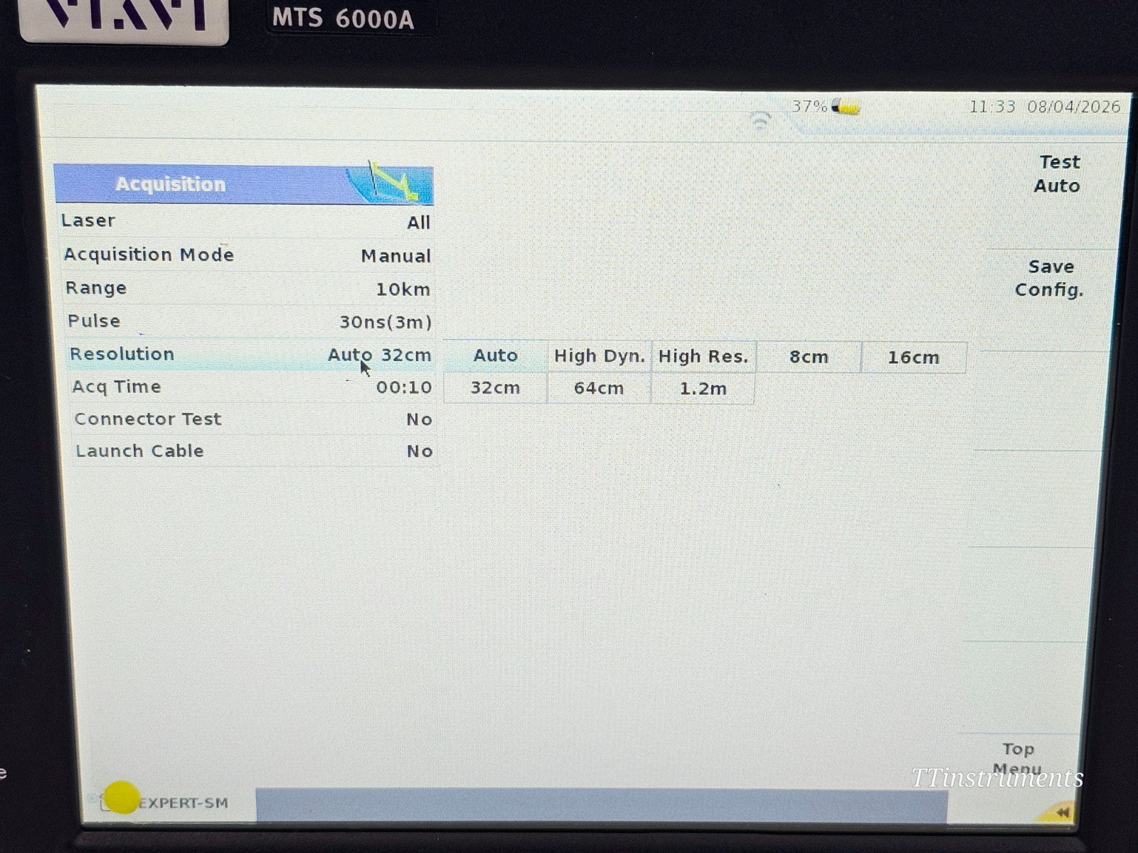Viavi MTS 6000A V2 + 8126C SM OTDR 1310/1550nm 47 dB Bi-Directional Test FCOMP18