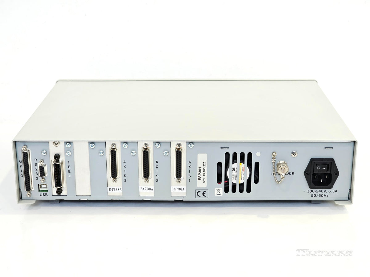 Newport ESP301 motion controller side panel view used test equipment
