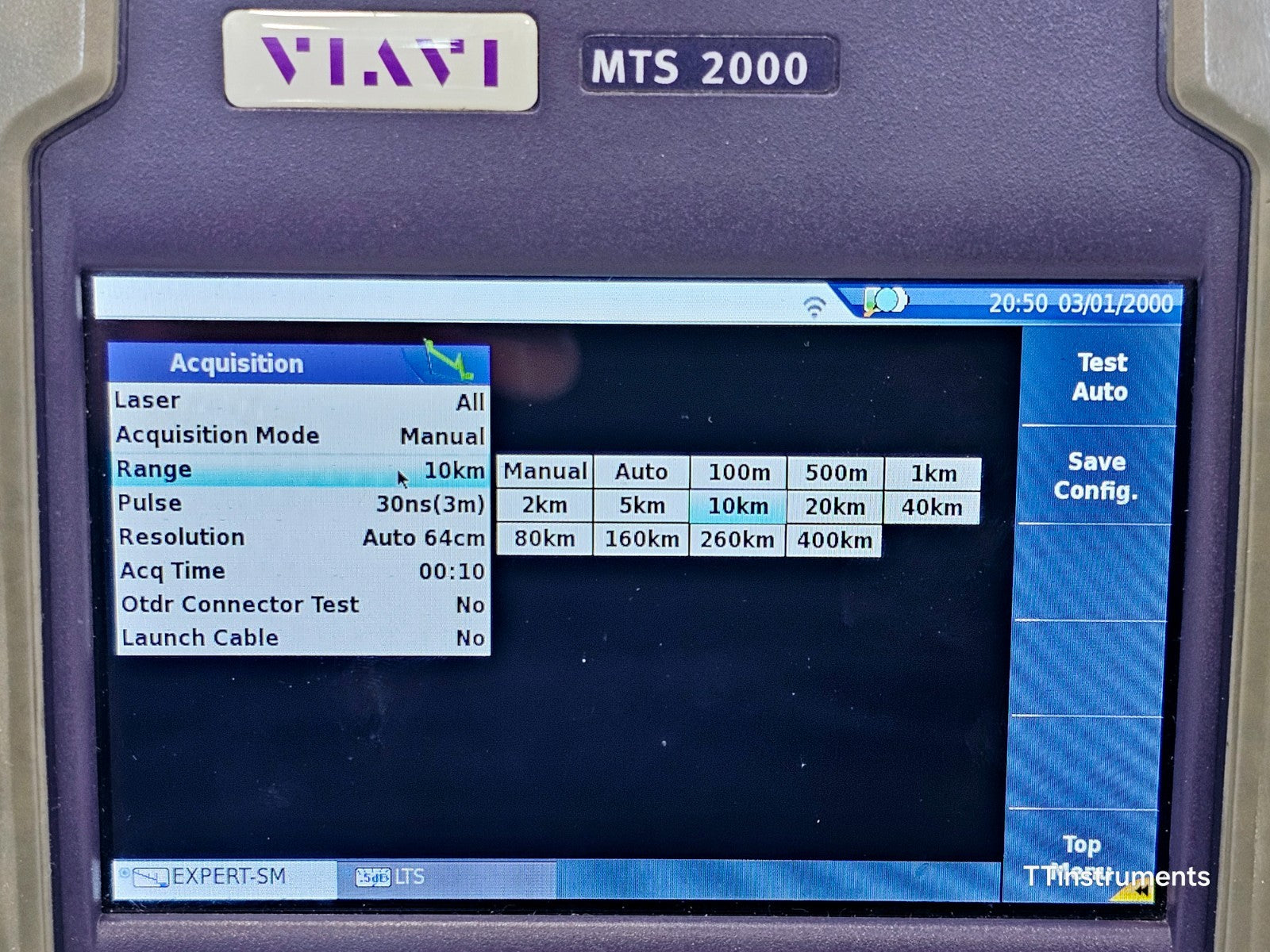 Viavi JDSU MTS 2000 PM/VFL + 4126 MP2 Metro PON 1310/1550 nm OTDR 46/45 dB SC-PC