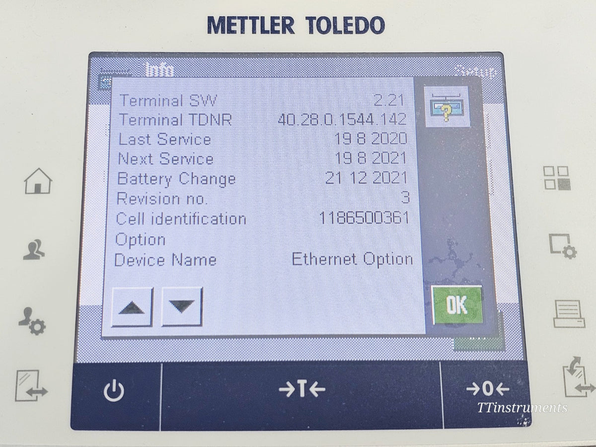 Mettler Toledo laboratory scale interface port detail on rear housing