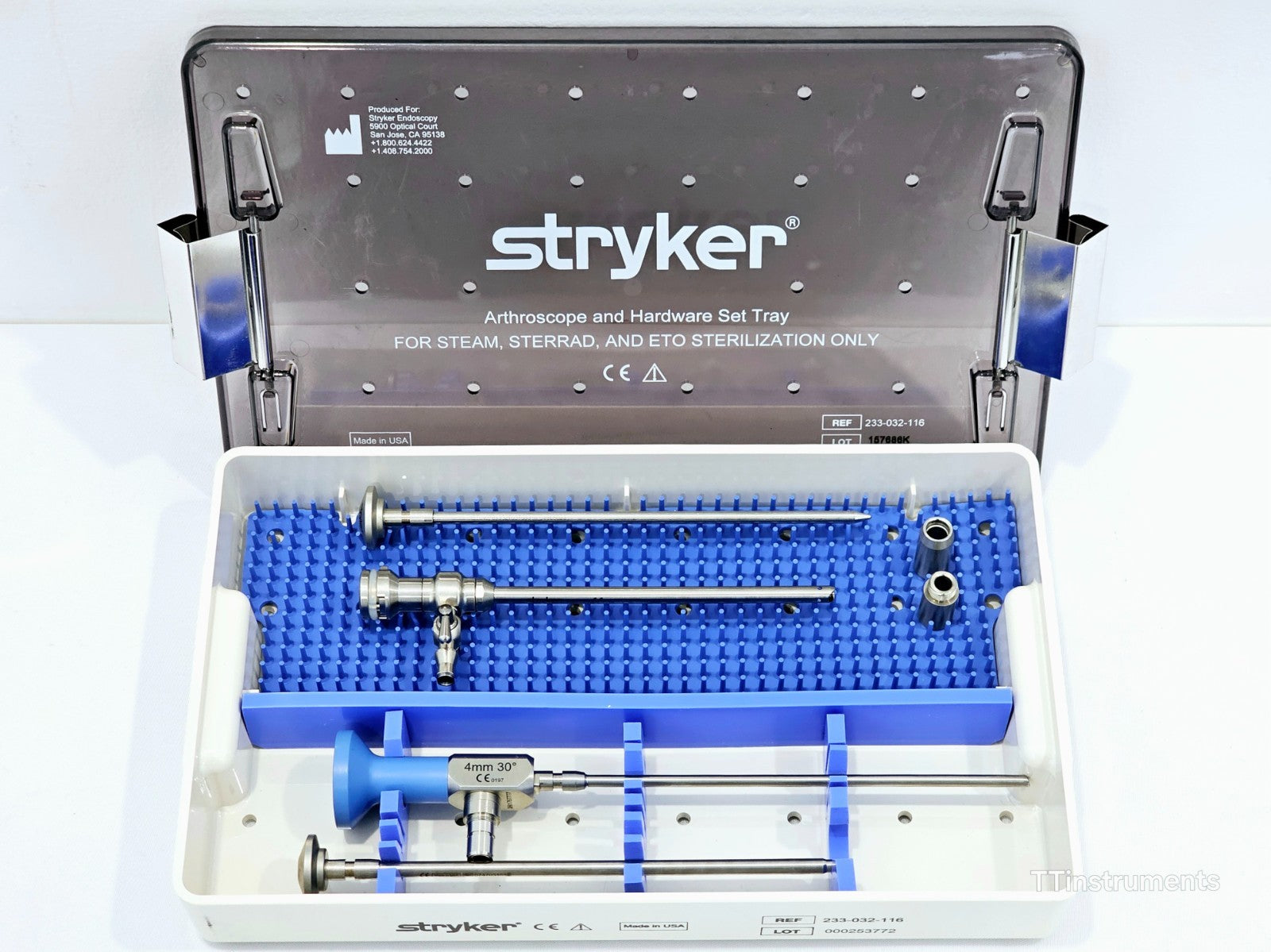 Stryker 233-032-116 Arthroscope and Hardware Tray Set #2
