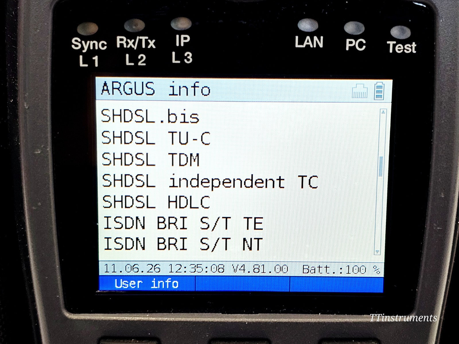 Intec Argus 166 GigE + ADSL Annex B & J VDSL SHDSL ISDN Loop Ethernet + TDR ....11