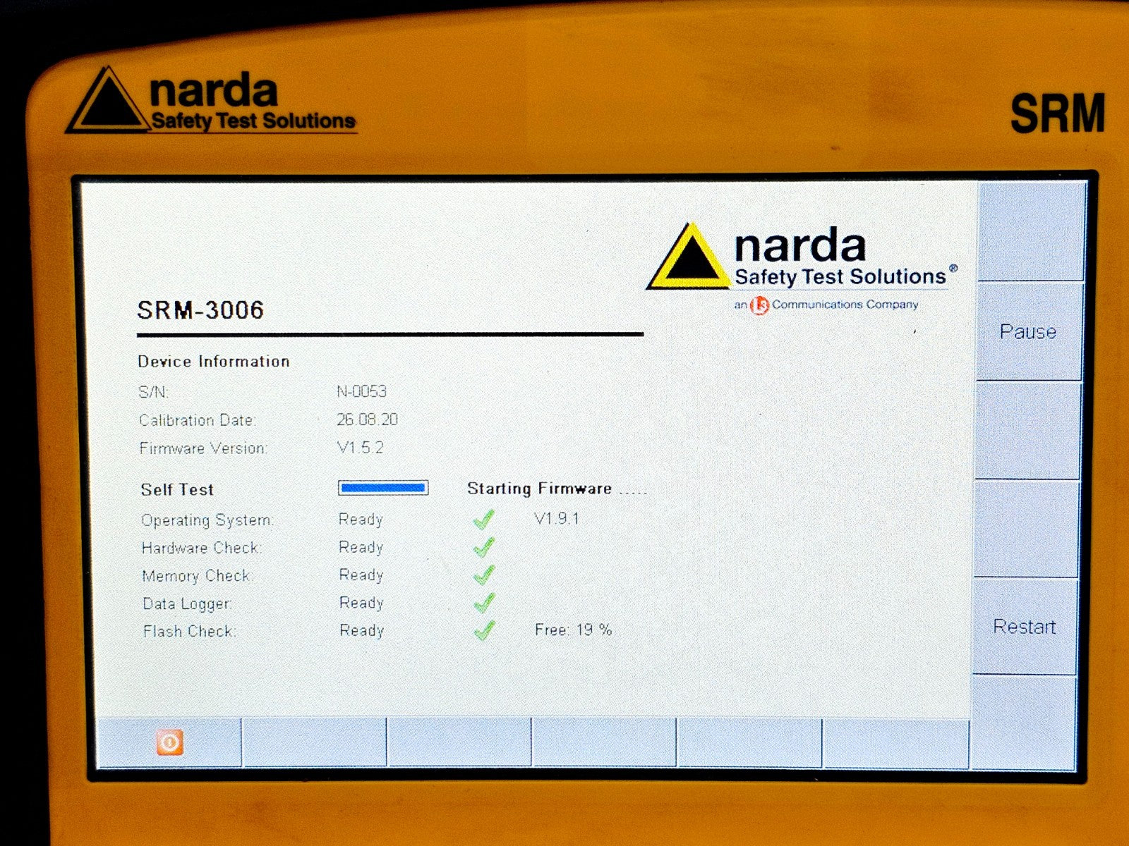 Narda SRM-3006 Selective Radiation Meter 3006/01 + 3501/03 Probe 27MHz - 3GHz ..11