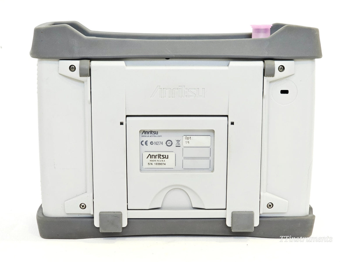 Anritsu S331E top panel ports and connector detail on used site master analyser
