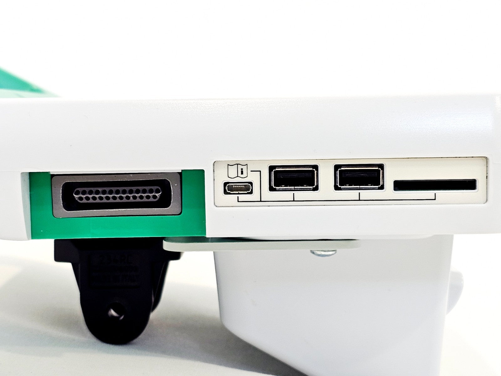 Verathon BladderScan port connections detail used medical ultrasound device