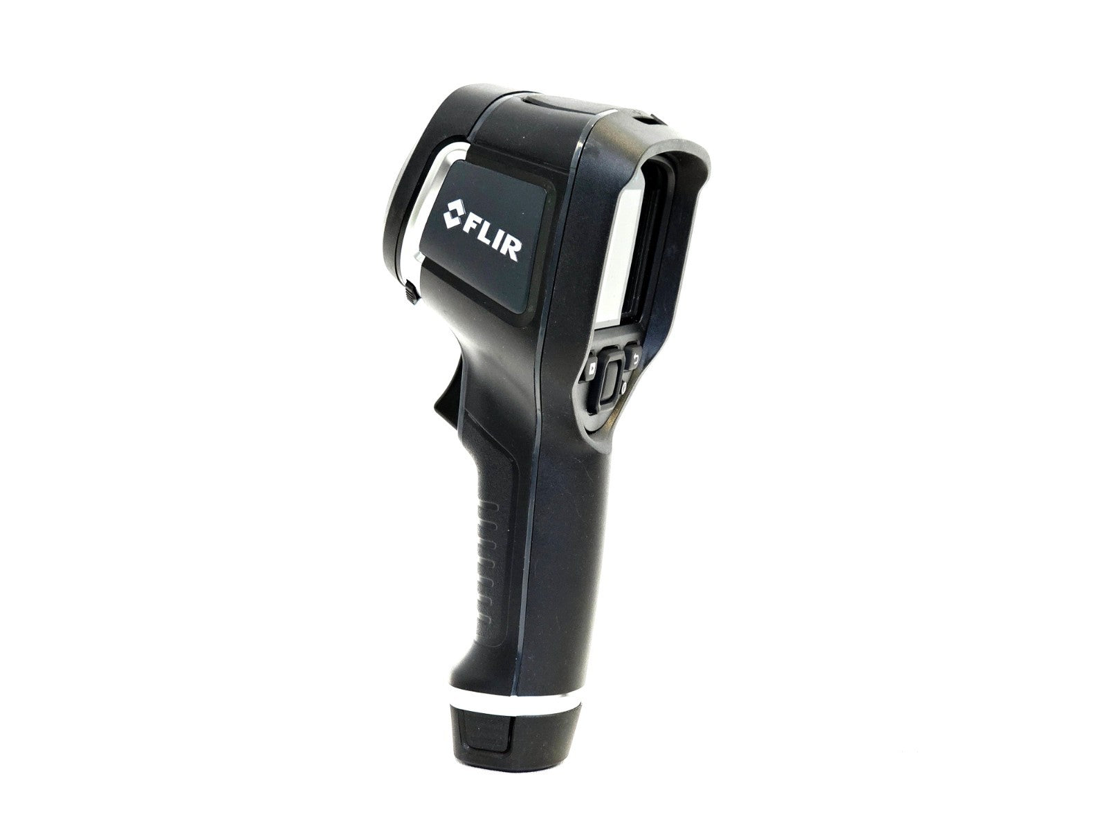 FLIR E4 infrared camera side profile showing controls and buttons