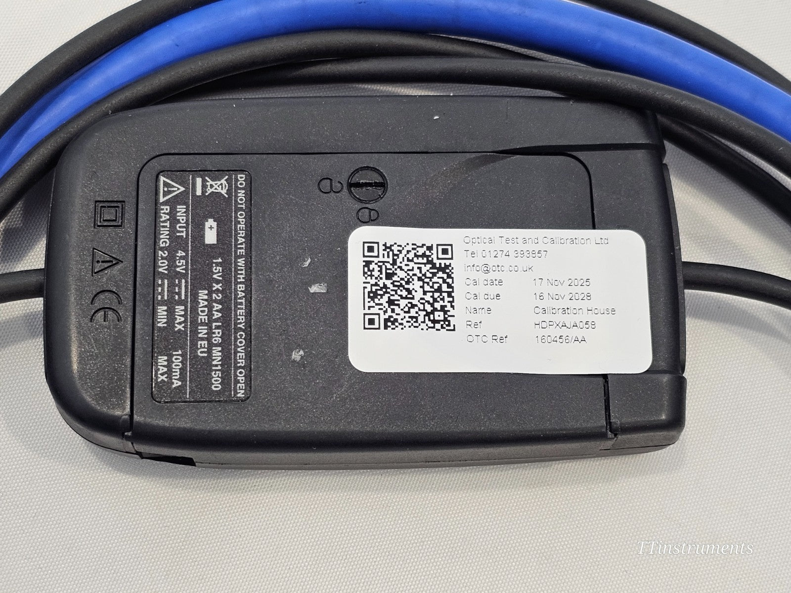 Dranetz HDPQ Xplorer calibration label showing Dranetz USA calibration date November 2025