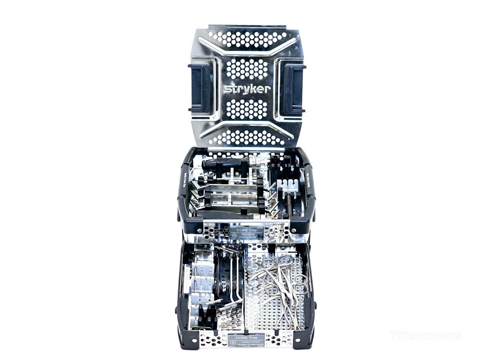 Stryker VariAx 2 Core Upper Tray T10 2 Level w/ T8 Add-On Instruments