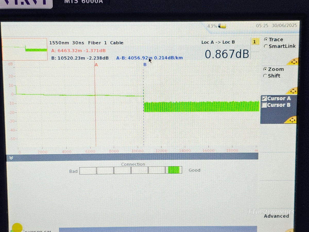 VIAVI MTS 6000A V2 Mainframe + 8126C FCOMP SM OTDR 1310/1550nm 47 dB High Power19