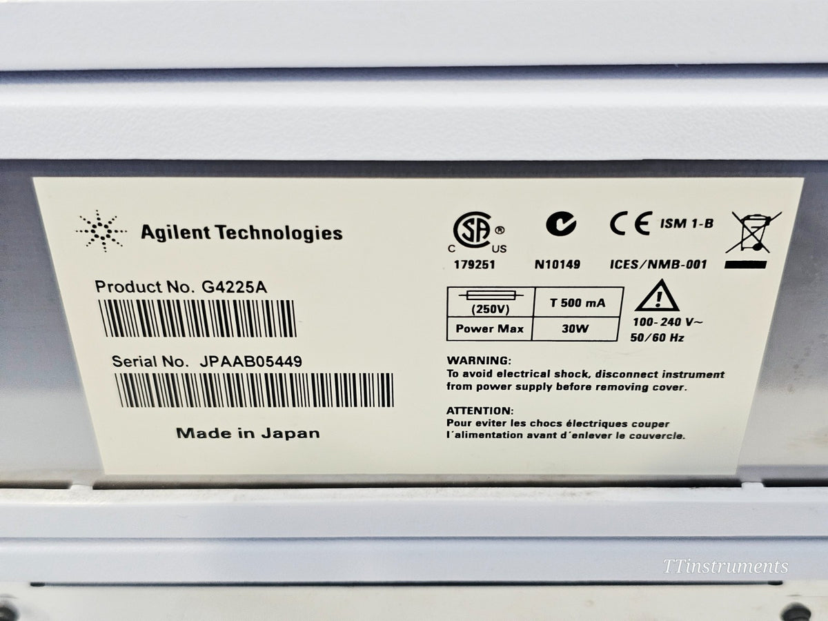 Agilent 1260 HPLC module serial number label used system