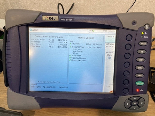 Viavi JDSU MTS 6000A BERT MSAM Ethernet Module 1G Ethernet 4G Fibre Channe