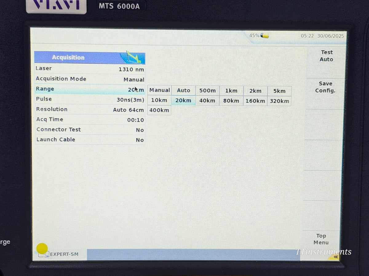VIAVI MTS 6000A V2 Mainframe + 8126C FCOMP SM OTDR 1310/1550nm 47 dB High Power15