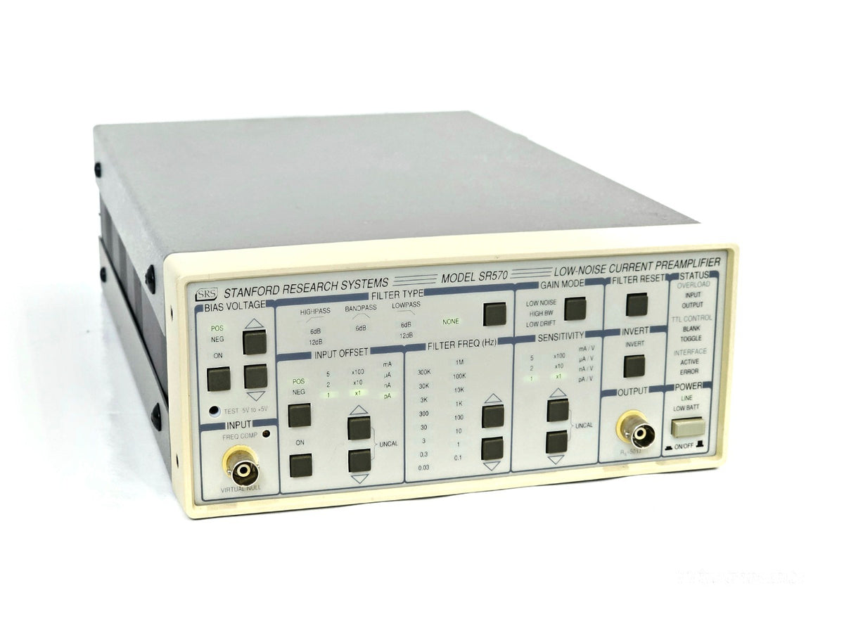 Stanford Research Systems used signal preamplifier front panel, benchtop lab amplifier test equipment