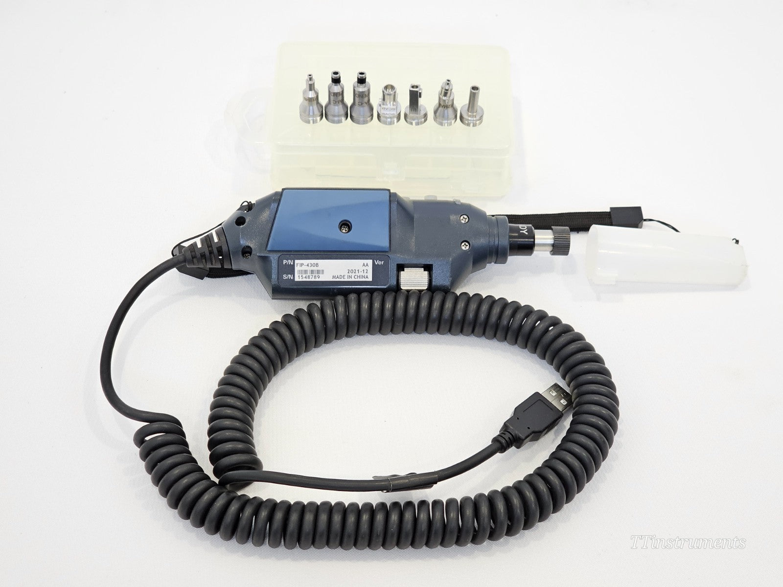 EXFO FIP-430B Fiber Inspection Scope with 7 Tips for Bulkhead and Patchcord Insp
