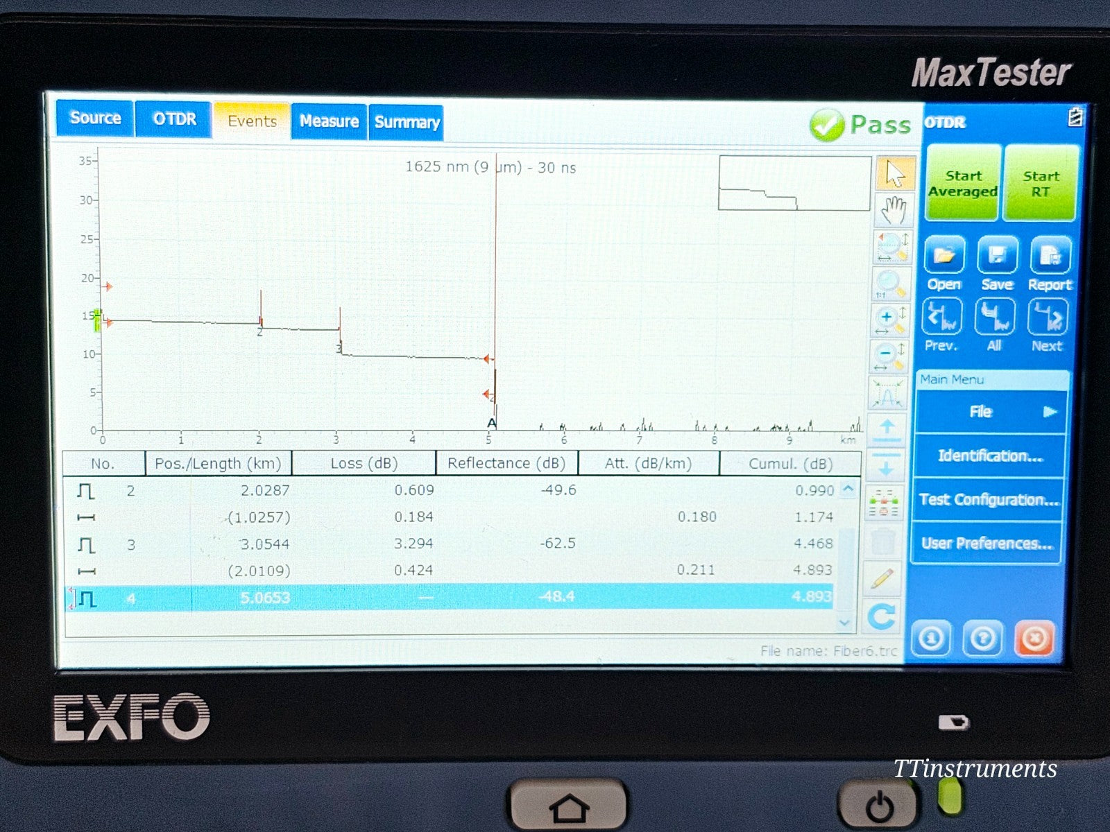 EXFO MAX-730C-SM2 OTDR iOLM MaxTester 1310/1550, 1625 LIVE SM2 MAX-730C