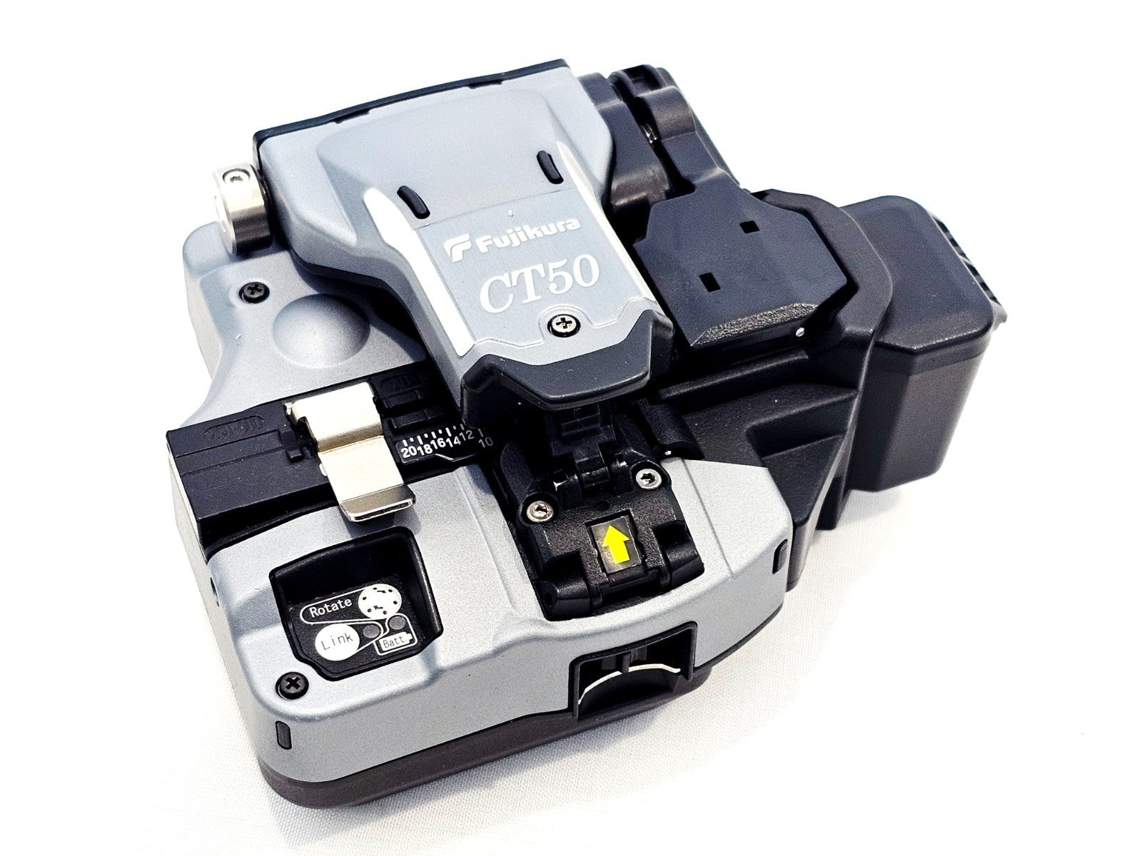 Fujikura 90S+ fusion splicer rear view showing cosmetic condition