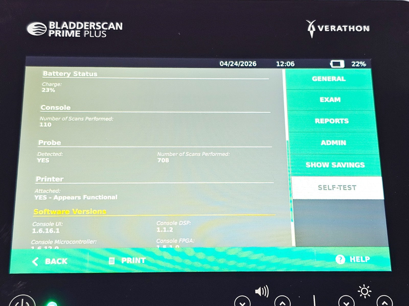 Verathon BladderScan overall condition overview used portable medical scanner