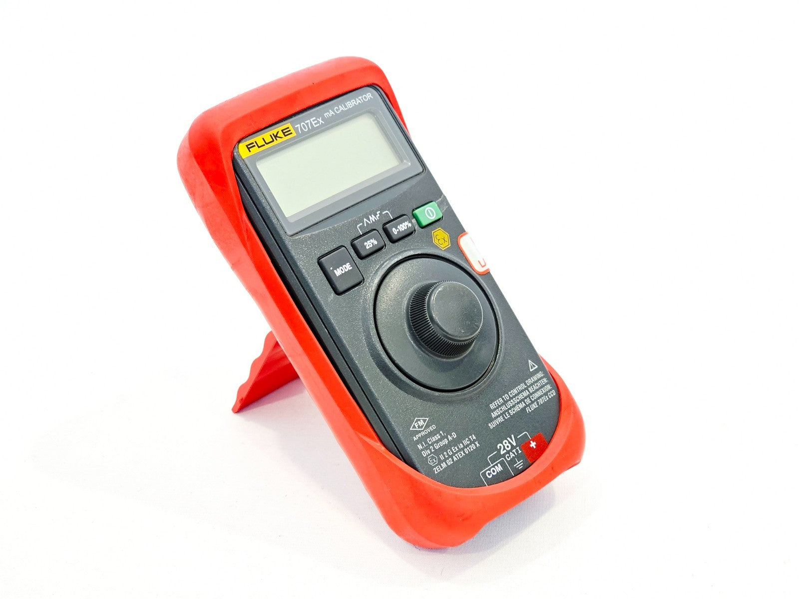 Fluke 707Ex calibrator front panel showing display and control buttons