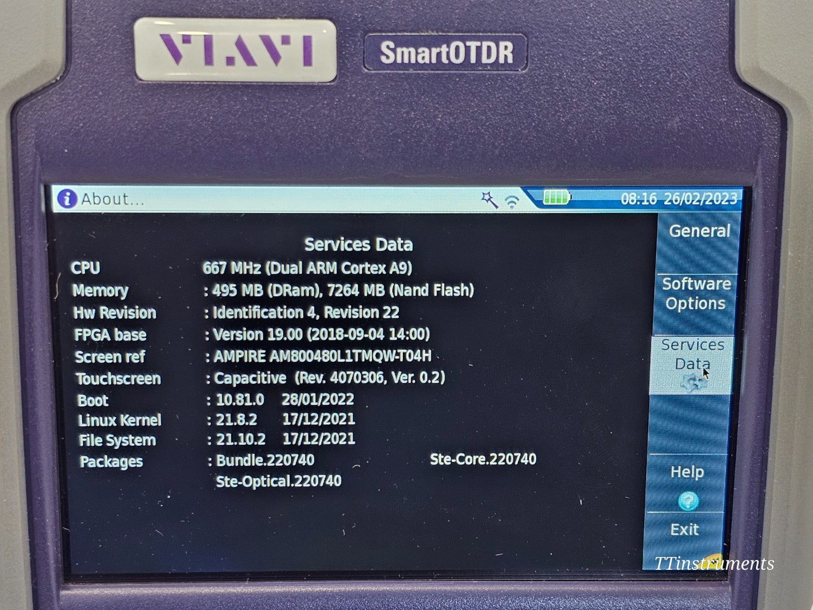 Viavi JDSU E100AS SmartOTDR 1310/1550 nm PC SM Metro Access OTDR Smartlink 2022