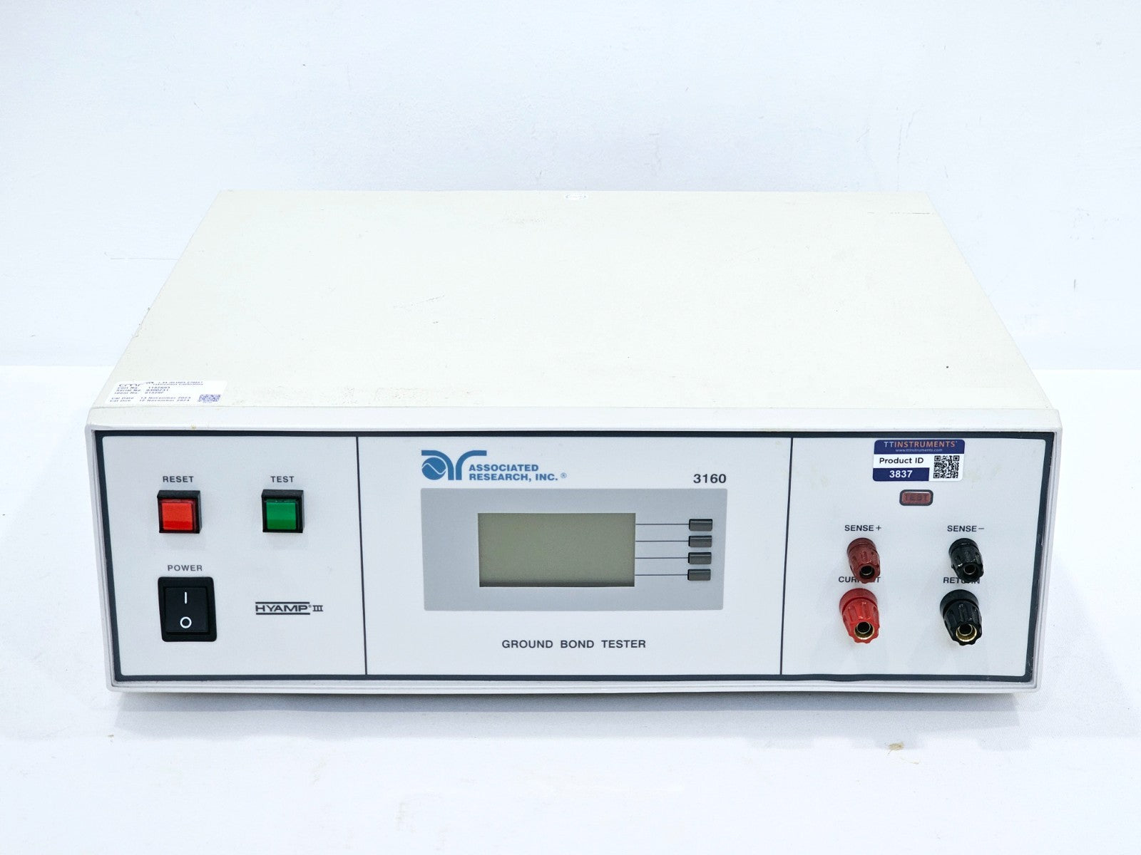 Associated Research HYAMP III 3160 Ground Bond Tester 60A