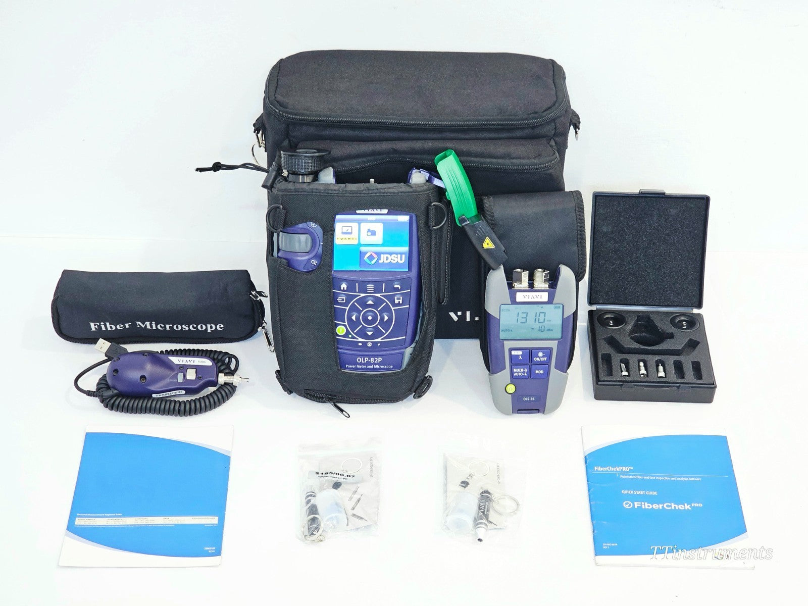 VIAVI OLP-82P Power Meter Microscope OLS-36 Light Source P5000i Kit0