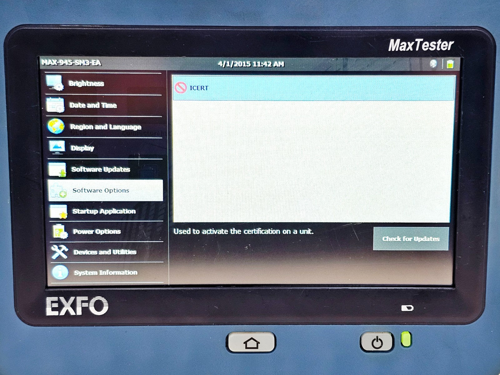 EXFO OLTS MAX-945-SM3 1310/1550/1625 SM Fibre Certifier MAX-945 SM3 SC-APC18