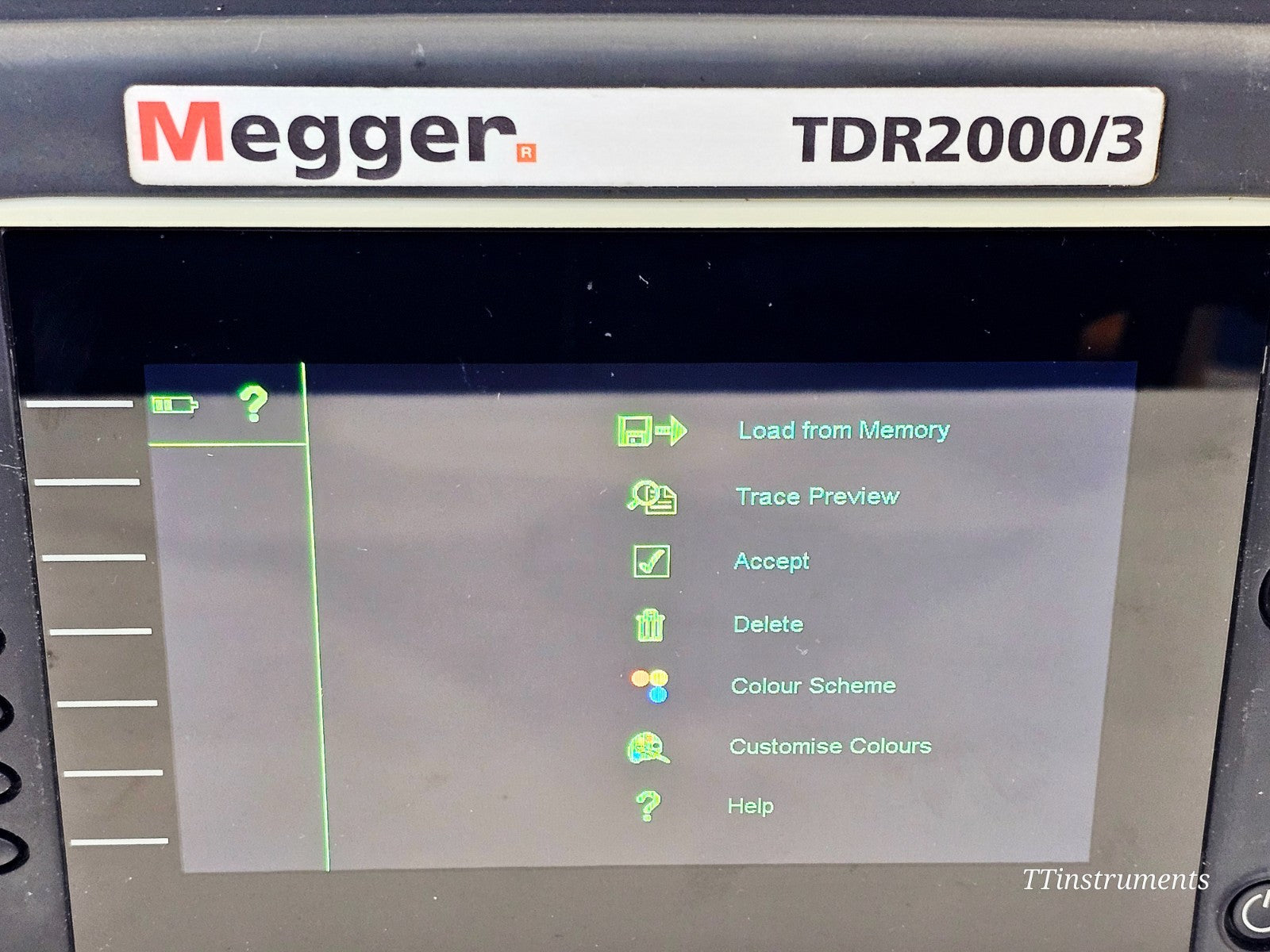 Megger TDR2000/3 included accessories and test leads