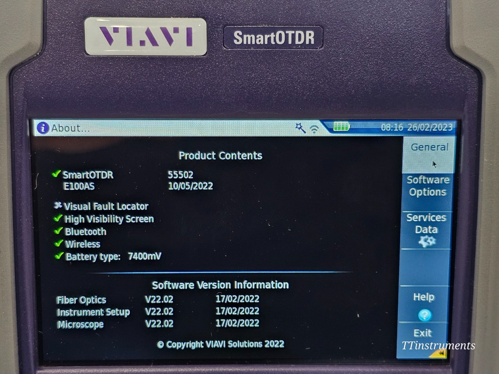 Viavi JDSU E100AS SmartOTDR 1310/1550 nm PC SM Metro Access OTDR Smartlink 2022