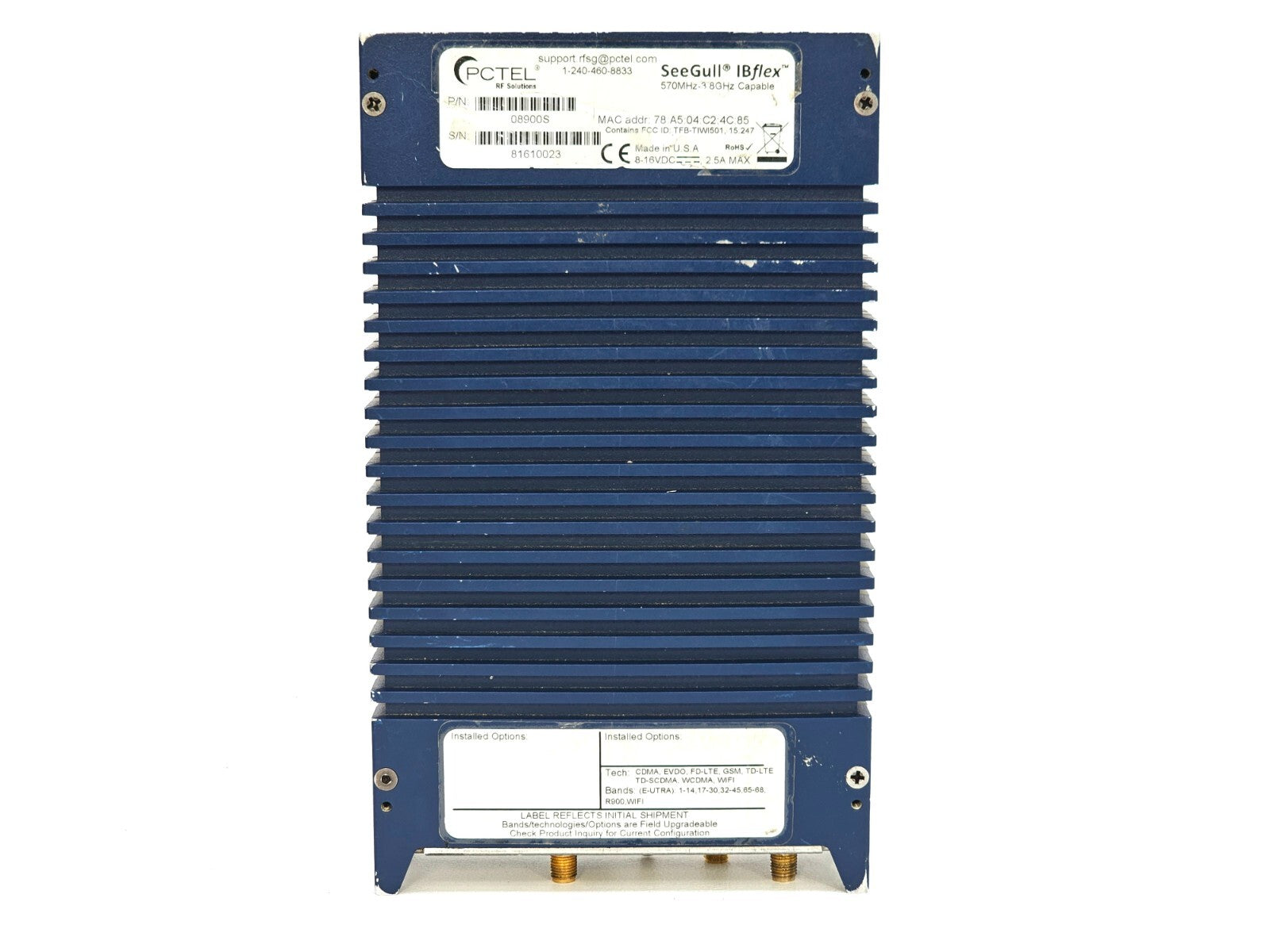 PCTEL SeeGull IBflex 570 MHz - 3.8 GHz Scanning Receiver 08900S 85 Licences LTE