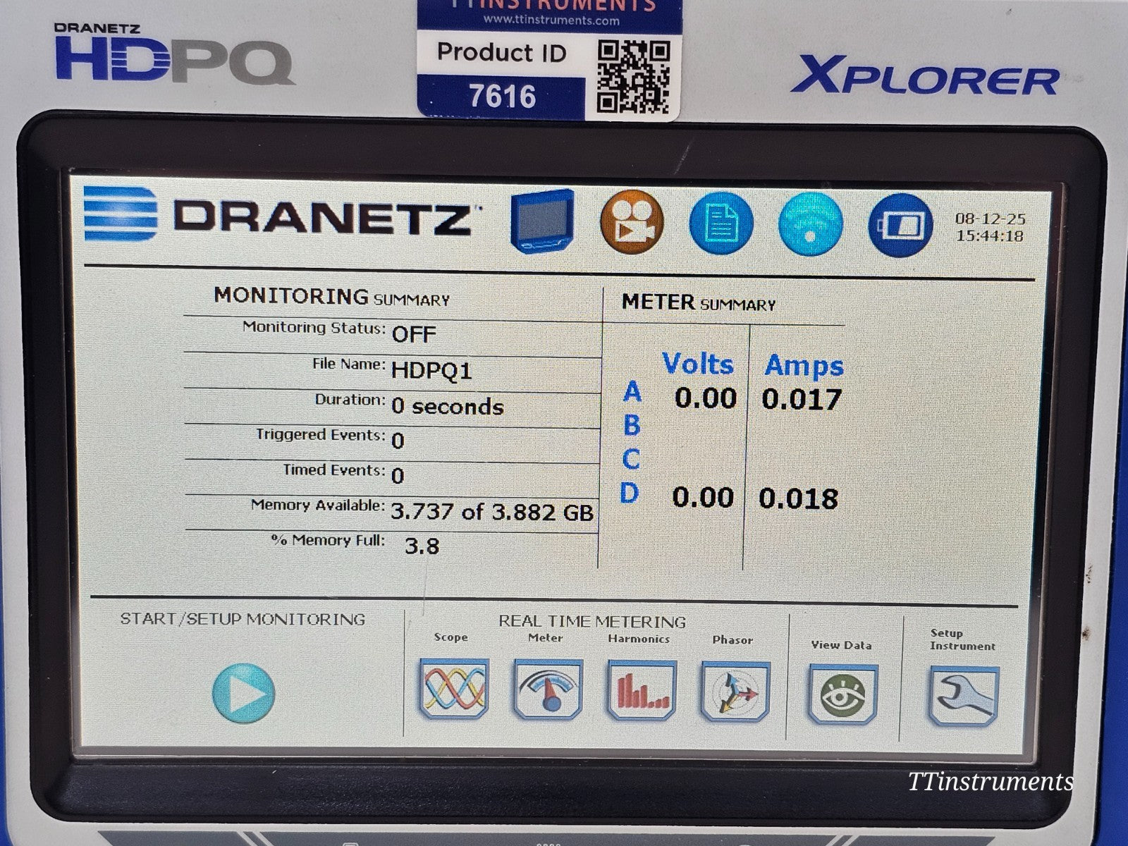 Dranetz DRANFLEX 3000XLB flexible Rogowski current sensor probe close-up view