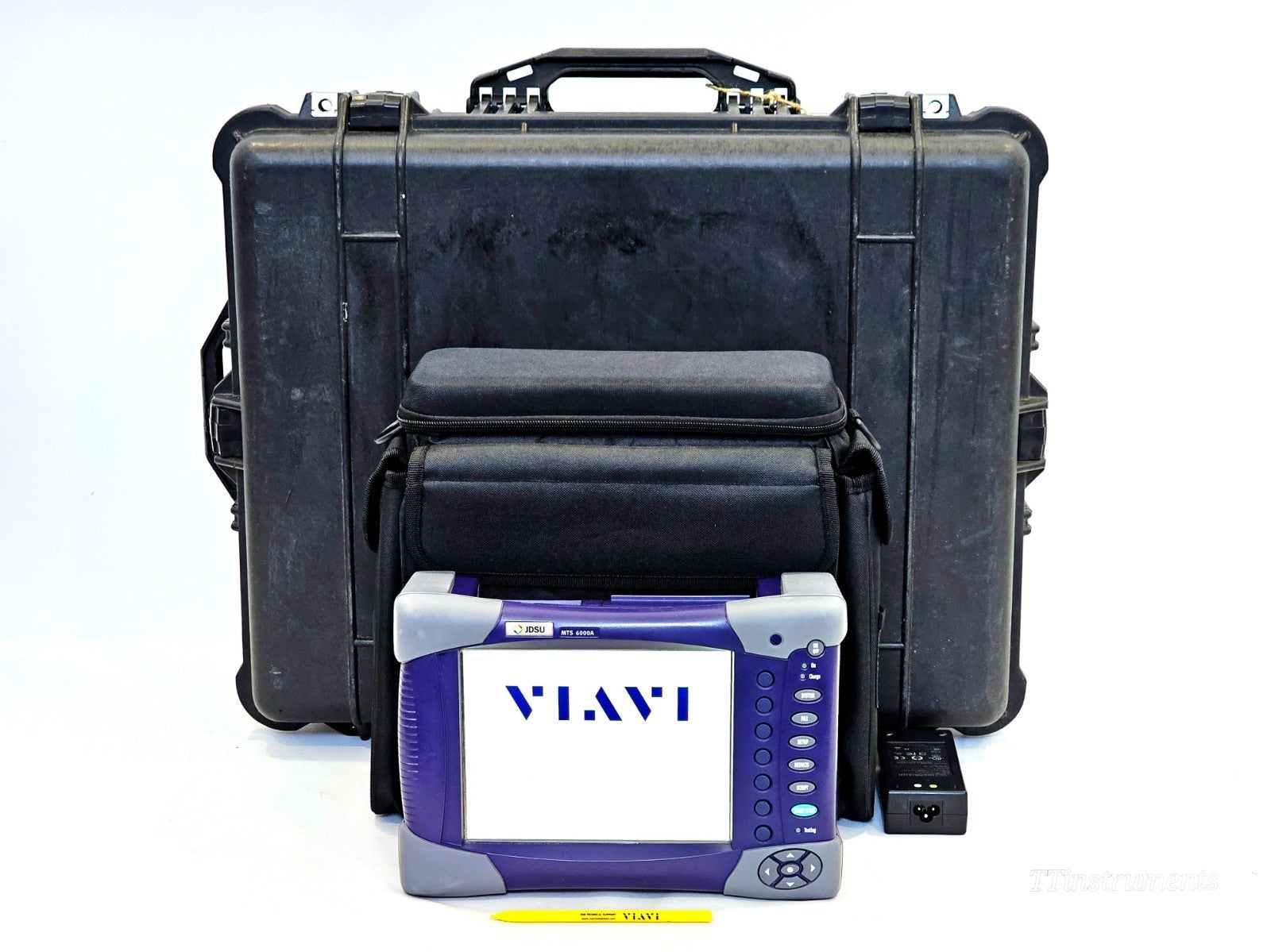 VIAVI JDSU used optical spectrum analyser front view, portable OSA test equipment