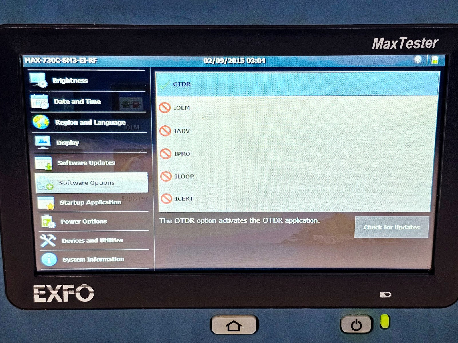 Calibrated EXFO MAX-730C-SM3 MaxTester PON/Metro OTDR 1310/1550/1625nm 730C SM315