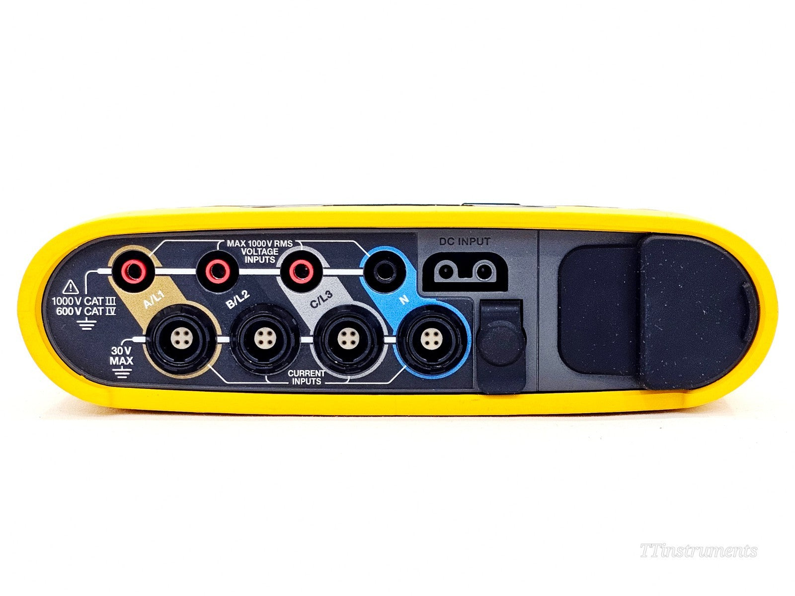 Fluke 1736 used power quality logger angled view showing label and branding