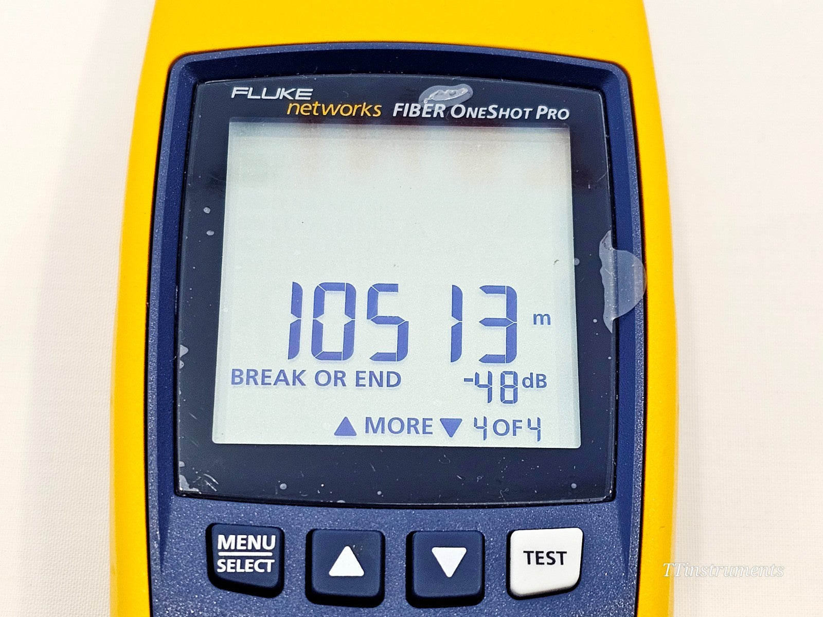 Fluke Networks used optical fibre tester keypad controls detail
