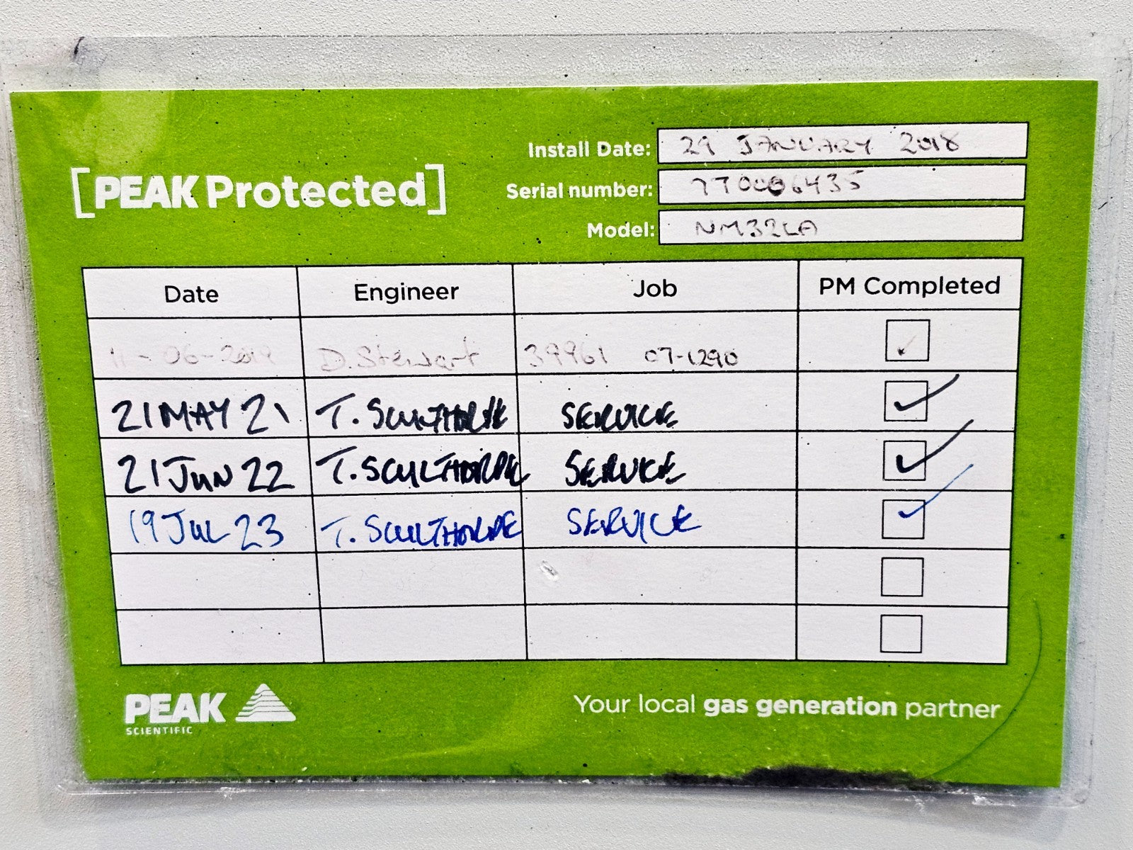 Peak Scientific Instruments Genius NM32LA Nitrogen Generator MFD 2018