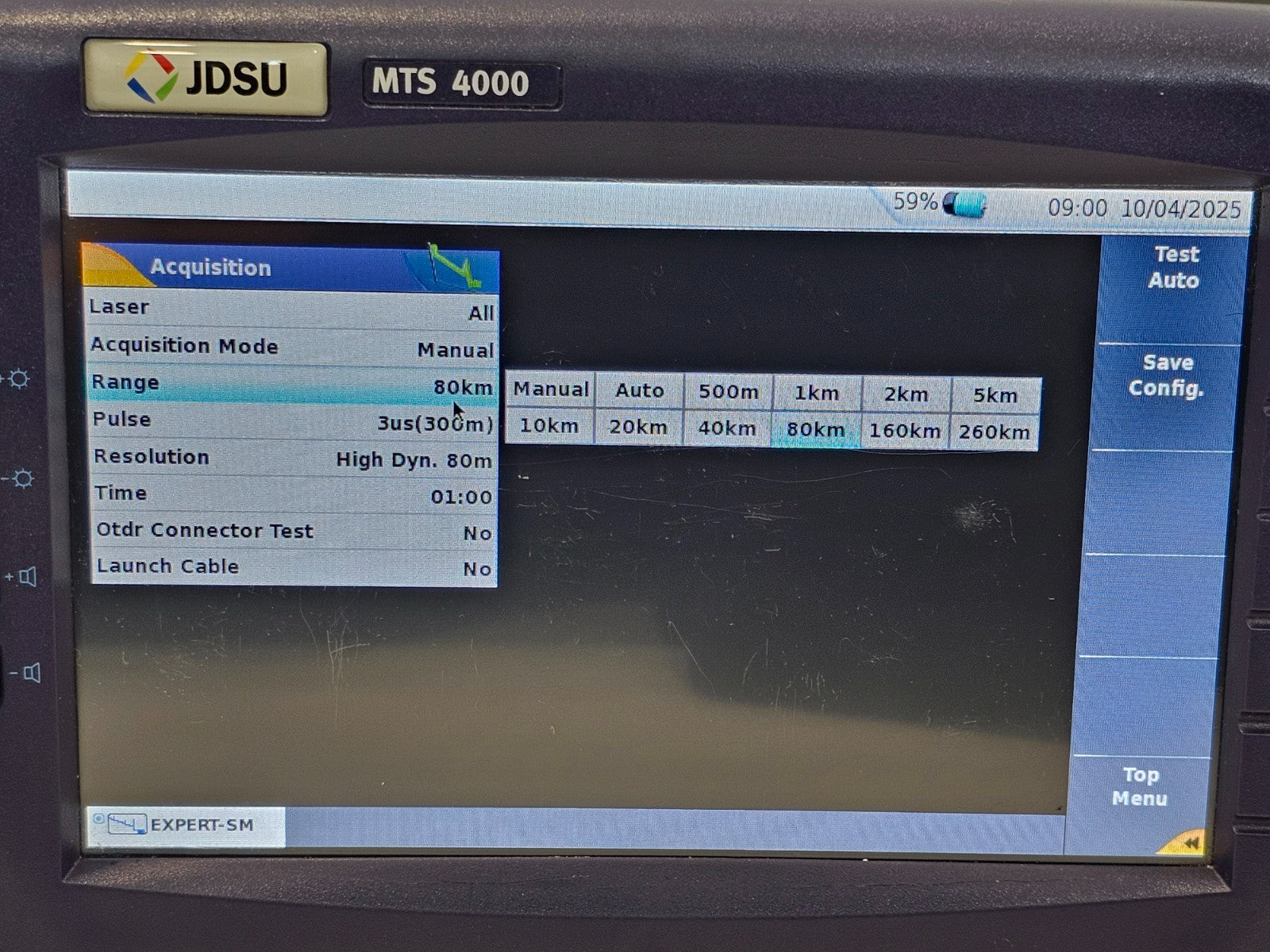 JDSU MTS 4000 Mainframe & 4126 MA SM OTDR 1310/1550nm