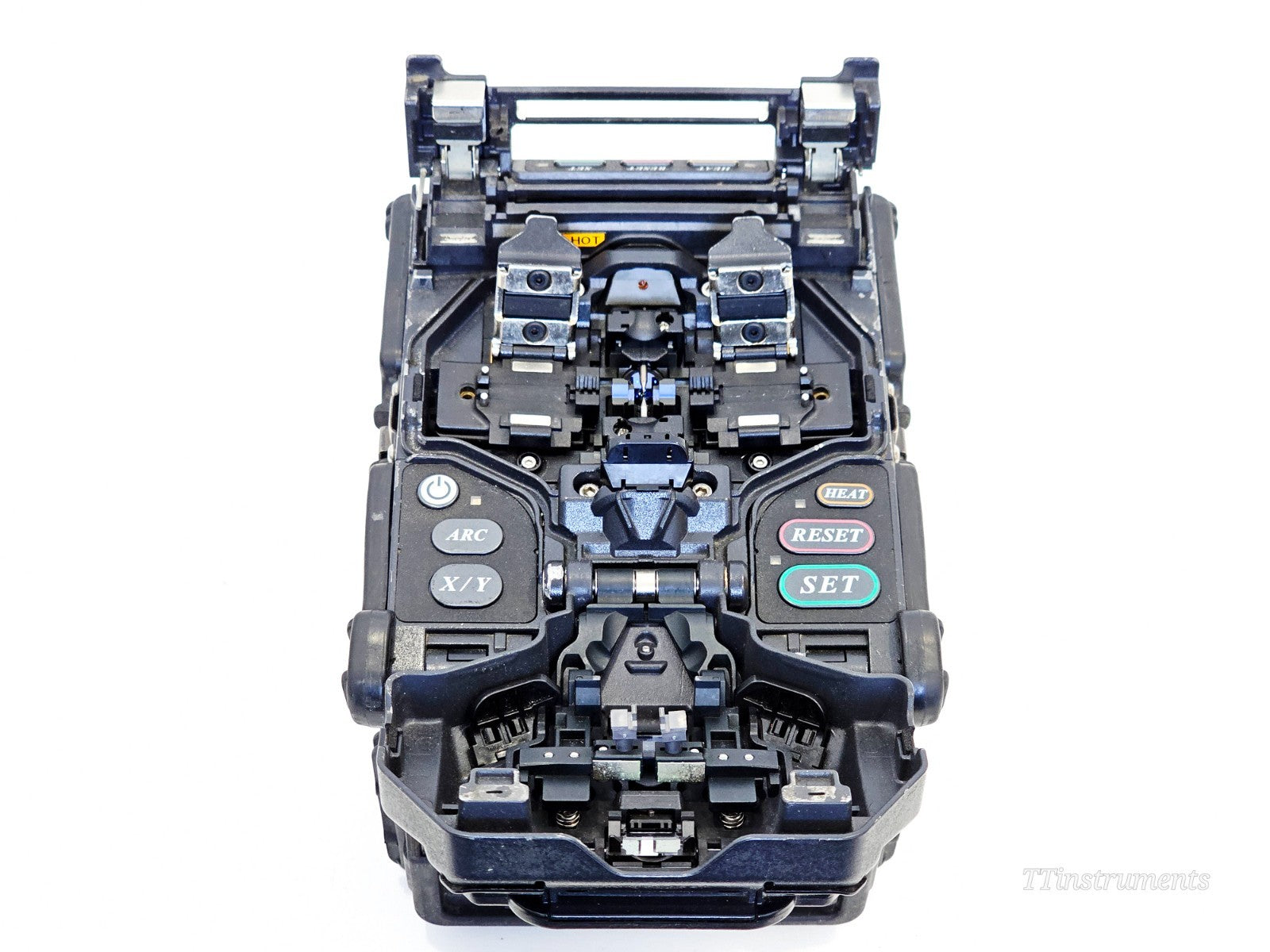 Fujikura FSM-60S fusion splicer rear panel ports and connectors detail