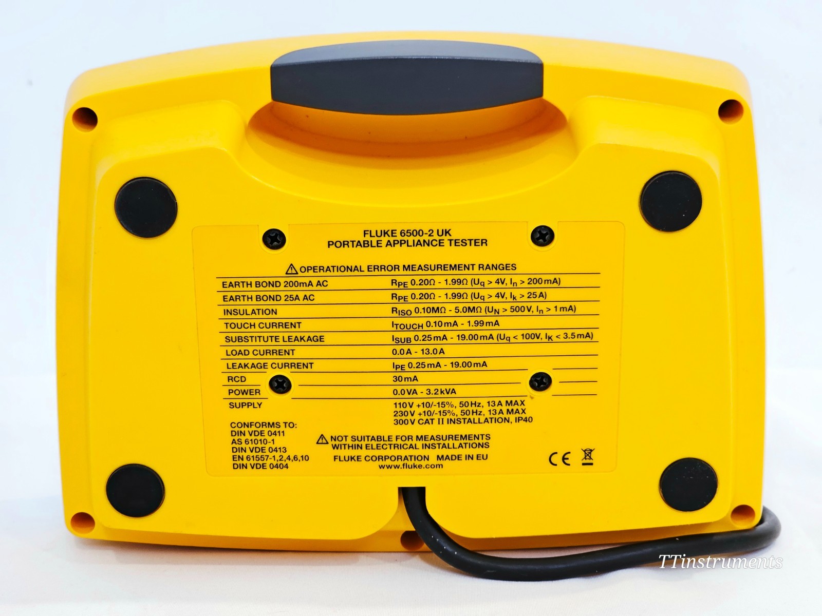 Fluke 6500-2 PAT tester keyboard and function buttons detail