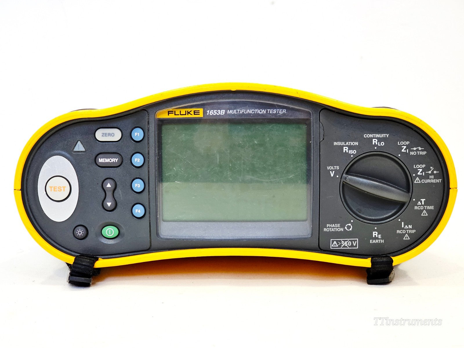 Fluke 1653B side view showing housing and carry handle